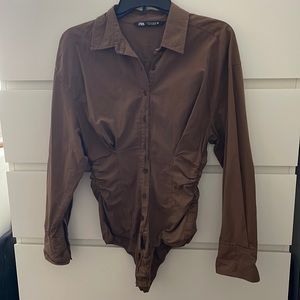 Zara chocolate body suit